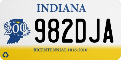 IN license plate 982DJA