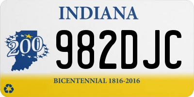IN license plate 982DJC