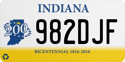 IN license plate 982DJF