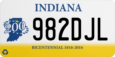 IN license plate 982DJL