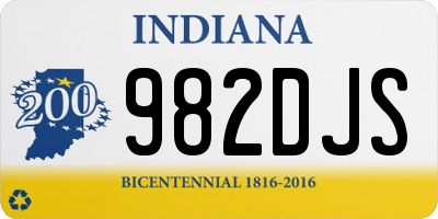 IN license plate 982DJS