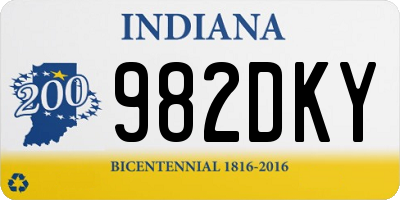 IN license plate 982DKY