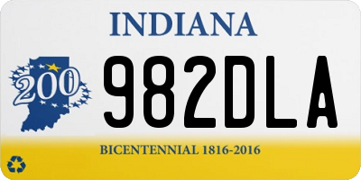 IN license plate 982DLA