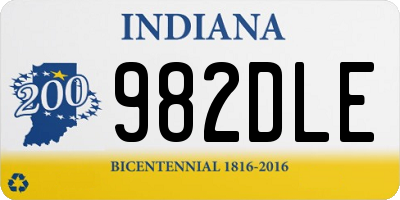 IN license plate 982DLE