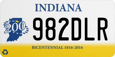 IN license plate 982DLR