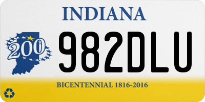 IN license plate 982DLU