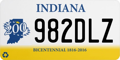 IN license plate 982DLZ