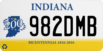 IN license plate 982DMB