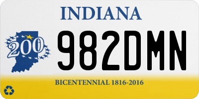 IN license plate 982DMN