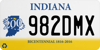 IN license plate 982DMX