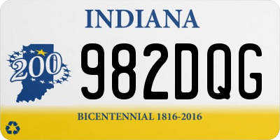 IN license plate 982DQG