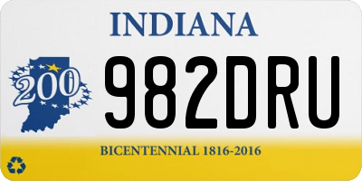 IN license plate 982DRU