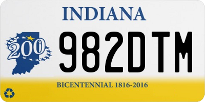 IN license plate 982DTM