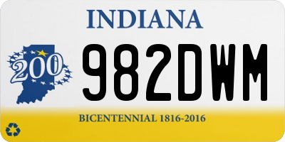 IN license plate 982DWM