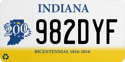 IN license plate 982DYF