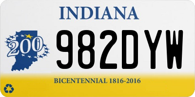 IN license plate 982DYW