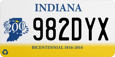 IN license plate 982DYX