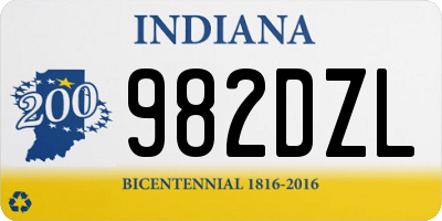 IN license plate 982DZL
