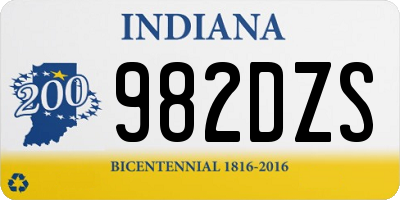 IN license plate 982DZS