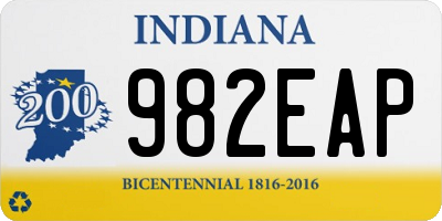 IN license plate 982EAP