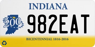 IN license plate 982EAT
