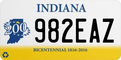 IN license plate 982EAZ