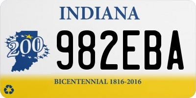 IN license plate 982EBA