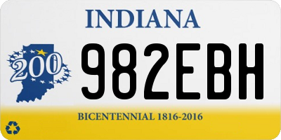 IN license plate 982EBH
