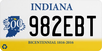 IN license plate 982EBT
