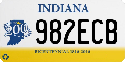 IN license plate 982ECB