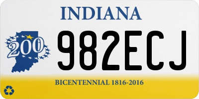 IN license plate 982ECJ