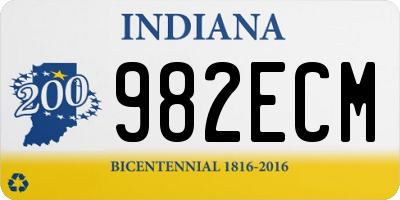 IN license plate 982ECM