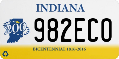 IN license plate 982ECO