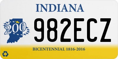 IN license plate 982ECZ
