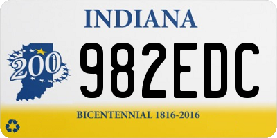 IN license plate 982EDC