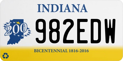 IN license plate 982EDW