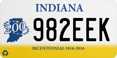 IN license plate 982EEK
