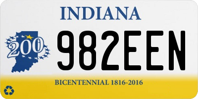 IN license plate 982EEN