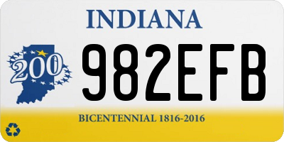 IN license plate 982EFB
