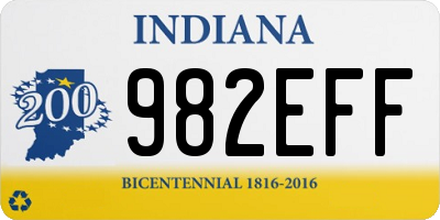 IN license plate 982EFF