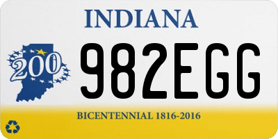 IN license plate 982EGG