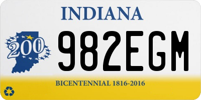 IN license plate 982EGM