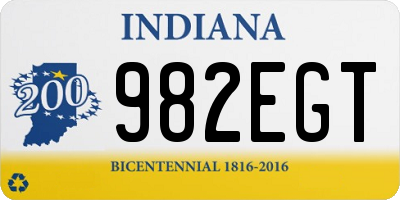 IN license plate 982EGT