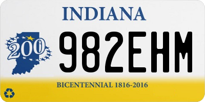 IN license plate 982EHM