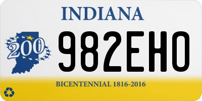IN license plate 982EHO