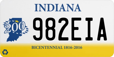 IN license plate 982EIA