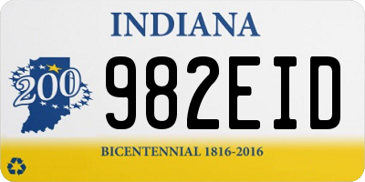 IN license plate 982EID