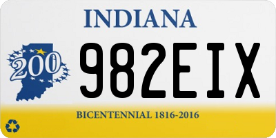 IN license plate 982EIX