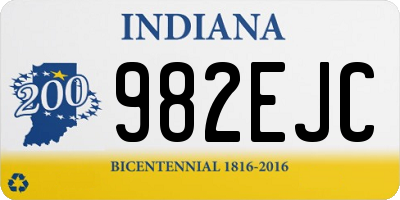 IN license plate 982EJC