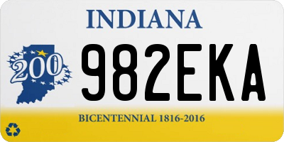 IN license plate 982EKA